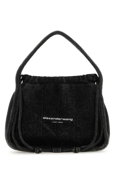 Alexander Wang Women Dark Grey Fabric Ryan Handbag In Gray