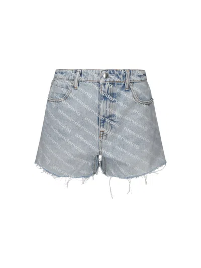 Alexander Wang Women Denim Shorts In Blue