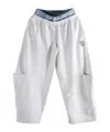 Alexander Wang Prestyled Slashed Sweatpant In Gray