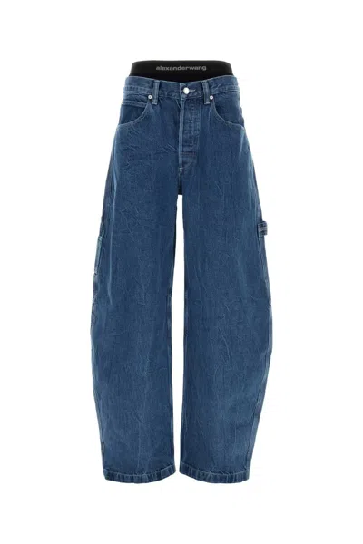 Alexander Wang Women Denim Wide-leg Jeans In Blue