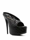 Alexander Wang Destiny 150 Sandal In Croc Embossed Cow Leather In Multi