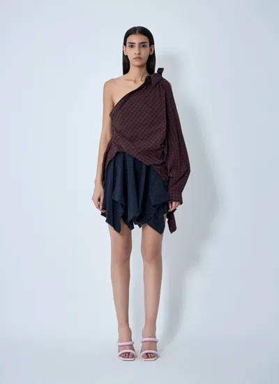 Alexander Wang Women Distressed Button-down Shirt In Brown