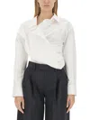 Alexander Wang Women Draped Shirt In Neutral