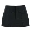 Alexander Wang Women Embellished Wool Blend Shorts In Black