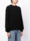 Alexander Wang Black Stretch Polyester Blend Sweater In 001 Black