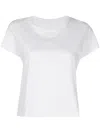Alexander Wang Women Essential Jersey Shrunk Tee With Puff Logo And Bound Neck In White