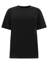 Alexander Wang Women Essential Jsy Ss Tee W/ Puff Logo & Bound Neck In Black
