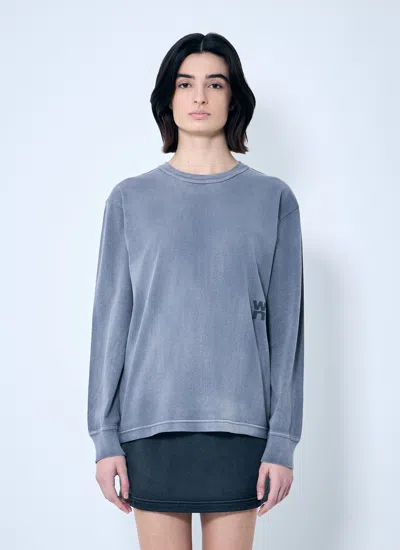 Alexander Wang Women Essential Puff Logo Sweatshirt In Blue