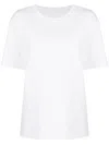 Alexander Wang Puff Logo Cotton T-shirt Round Neck In White