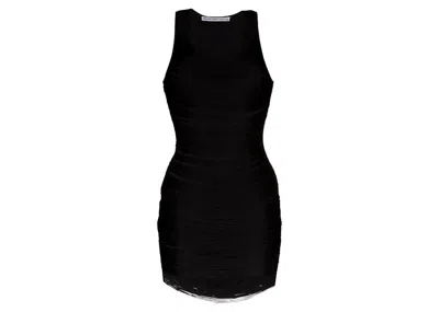 Pre-owned Alexander Wang Women's Fringe Tank Dress In Black