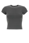 Alexander Wang Women Grey Cotton T-shirt In Gray