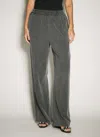 Alexander Wang Women High Rise Relaxed Track Pants In Gray