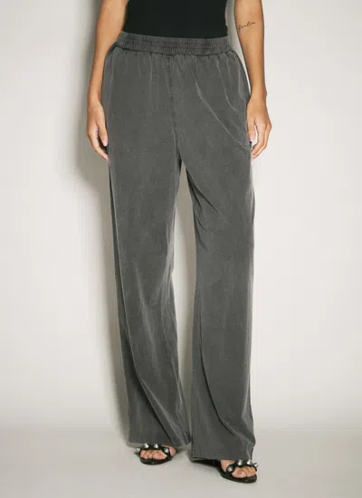 Alexander Wang Women High Rise Relaxed Track Pants In Gray