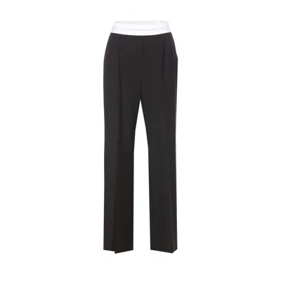 Alexander Wang Women High Waisted Band Logo Pants In Black