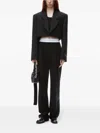 Alexander Wang High-waist Pleated Pant With Logo Elastic In 001 Black
