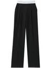 Alexander Wang High Waisted Pleated Pant With Logo Elastic Clothing