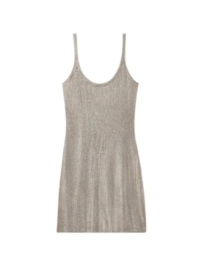 Alexander Wang Women's Hotfix Scoopneck Minidress In Gold