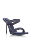Alexander Wang Julie Padded Slide Sandal In Uniform Black