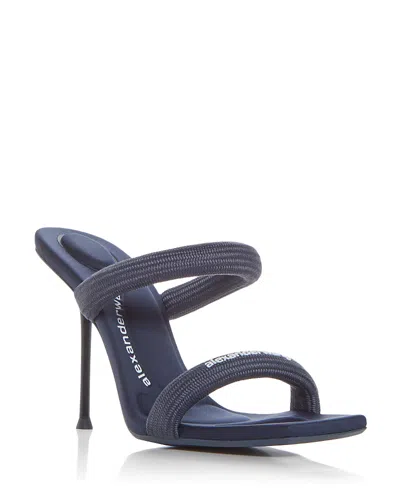 Alexander Wang Julie Padded Slide Sandal In Blue