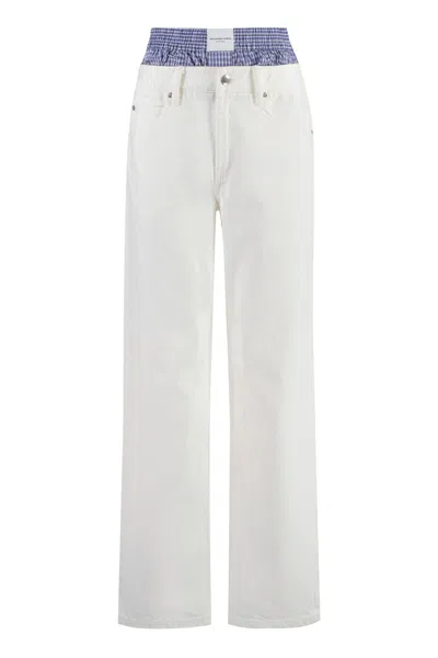 Alexander Wang Women's Layered Cotton Pants In White