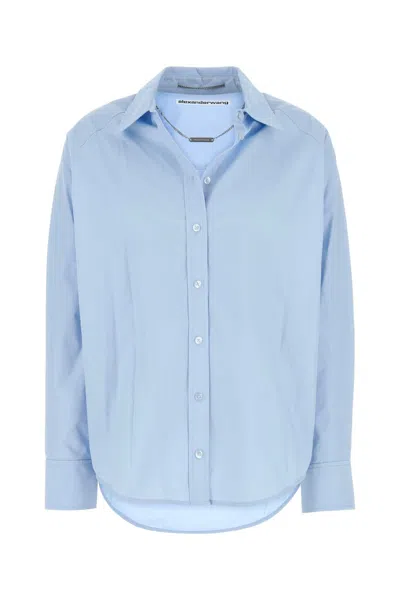 Alexander Wang Women Light Blue Poplin Oversize Shirt