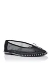 Alexander Wang Lina Studded Mesh Ballet Flats In Black