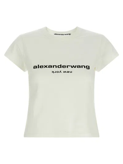 Alexander Wang Lettering Cotton T-shirt In White