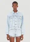 Alexander Wang Logo Printed Cotton Denim Jacket
