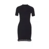 Alexander Wang Women Logo Half Zip Dress In Black