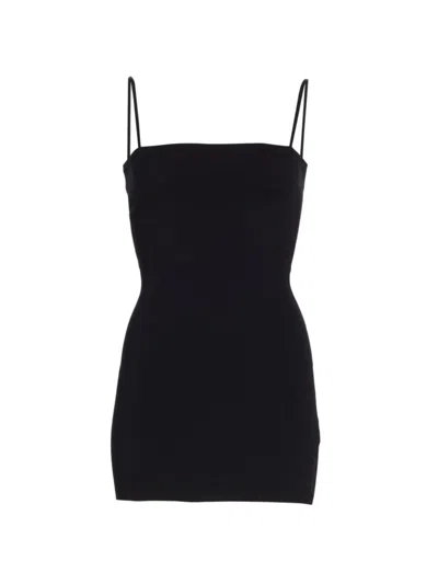 Alexander Wang Mini Dress With Contrasting Crystal In Black