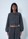 Alexander Wang Women Logo Motif Cardigan In Gray