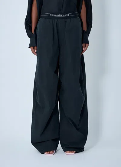 ALEXANDER WANG ALEXANDER WANG WOMEN LOGO MOTIF ELASTICATED PANTS