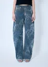 Alexander Wang Women Low Rise Clouding Flocking Jeans In Blue