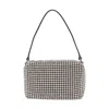Alexander Wang Rhinestone Chain-mesh Medium Pouch Shoulder Bag In White