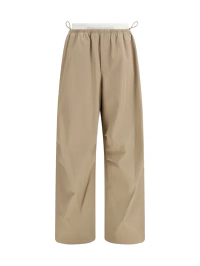 Alexander Wang Beige Cotton Casual Pants In Brown