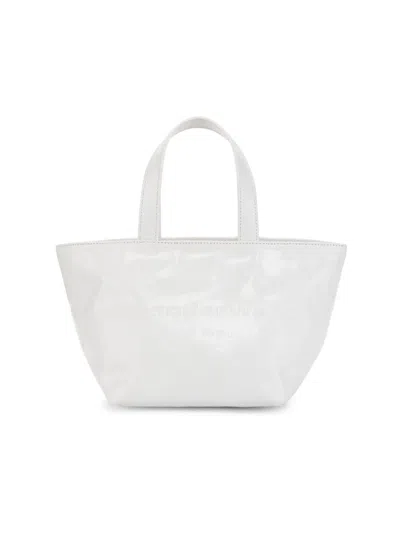 Alexander Wang Women's Mini Crackle Patent Leather Tote Bag In White