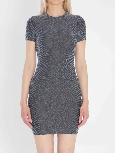 Alexander Wang Women Mini Dress In Graphite In Black