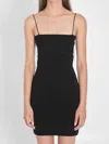 Alexander Wang Mini Dress With Contrasting Crystal In Black