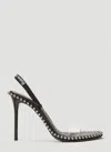 Alexander Wang Two-tone Leather And Pvc Sandals In Black