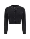Alexander Wang Women Polo Cardigan Crop In Blue