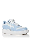 Alexander Wang Puff Leather Chunky Sneakers In White/blue