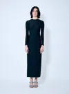 Alexander Wang Long Sleeve Mini Dress With Stone Embellishments In Black