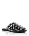 Alexander Wang Black Leather Sandals In Black