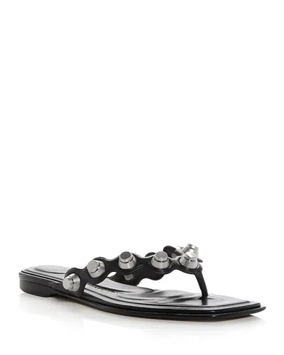 Alexander Wang Rexa Thong Flat Sandals In Black