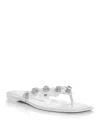 Alexander Wang White Rexa Thong Flat Sandals In Optic White