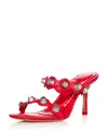 Alexander Wang Women's Riot 85 Embellished Sandals In Red