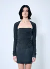 Alexander Wang Women Ruched Square Neck Top In Blue