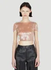 Alexander Wang Women Sequin T-shirt In Cream