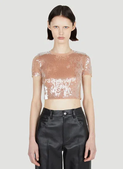 Alexander Wang Women Sequin T-shirt In Cream