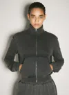 Alexander Wang Cropped Cotton Jacket In Black